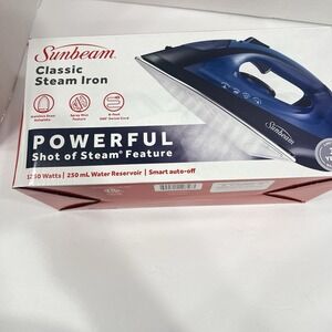Sunbeam Steam Iron 1250W Powerful Shot Auto Shut Off Stainless Soleplate